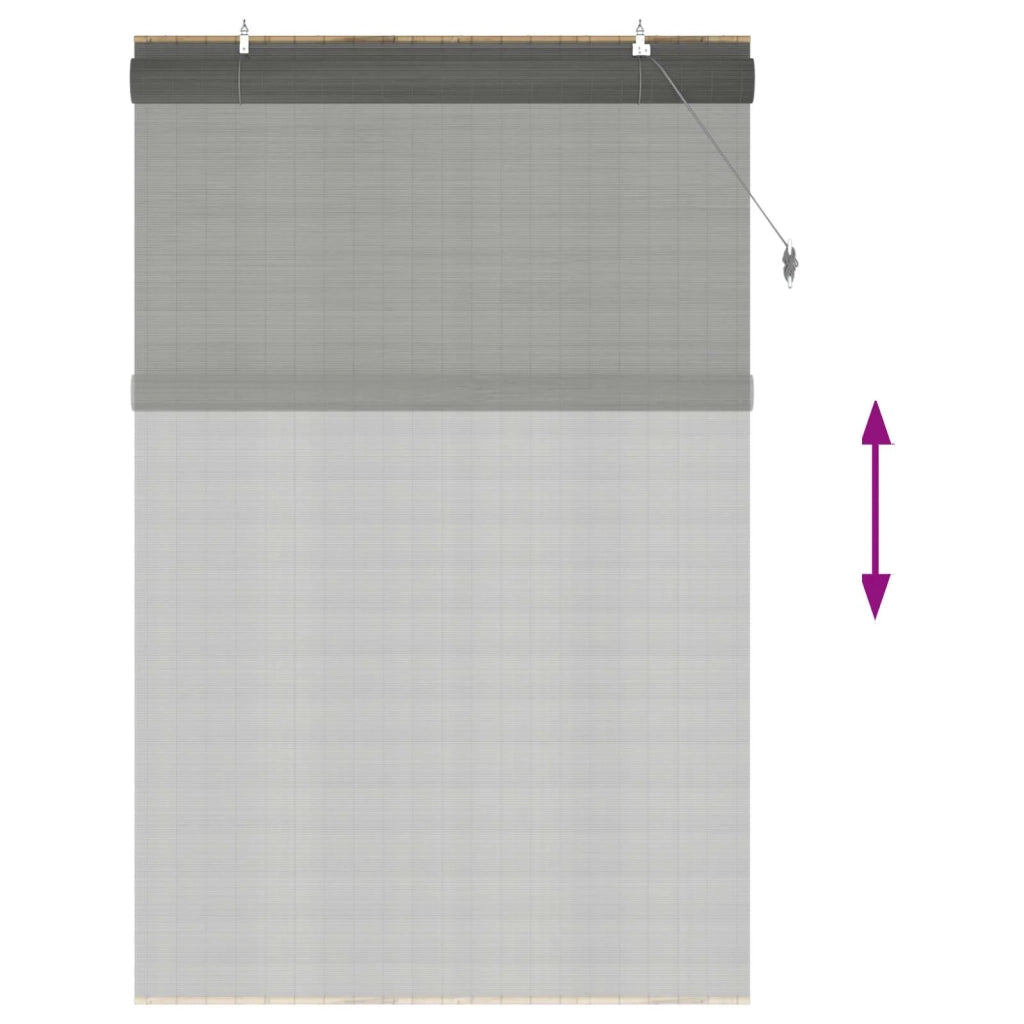 Tenda a rullo Grigio 160 x 220 cm Bambù 42039737