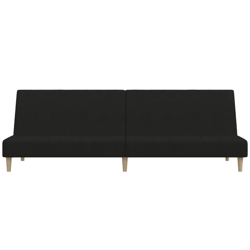 Divano letto | Sof¨¤ letto | Letto singolo a 2 Posti Nero in Tessuto
