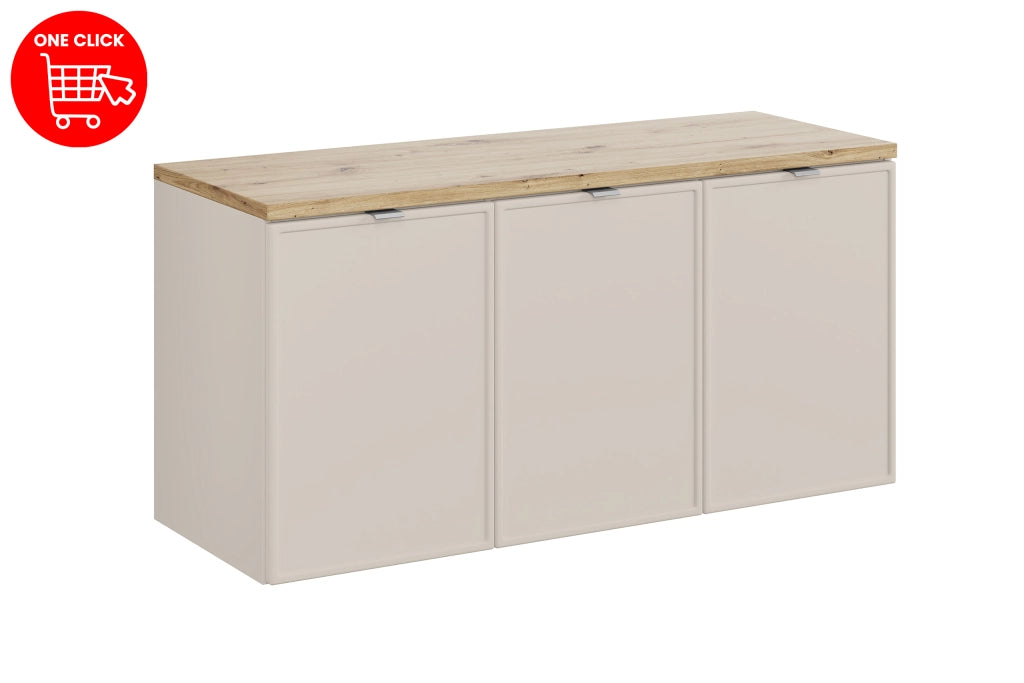 Set mobili bagno 120 cm con piano Bella Cashmere 120 cm