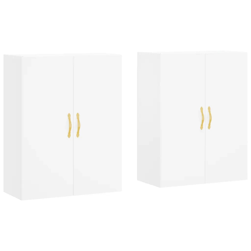 Armadietto a Muro | Mobili a Parete 2 pz Bianchi 69,5x34x90 cm