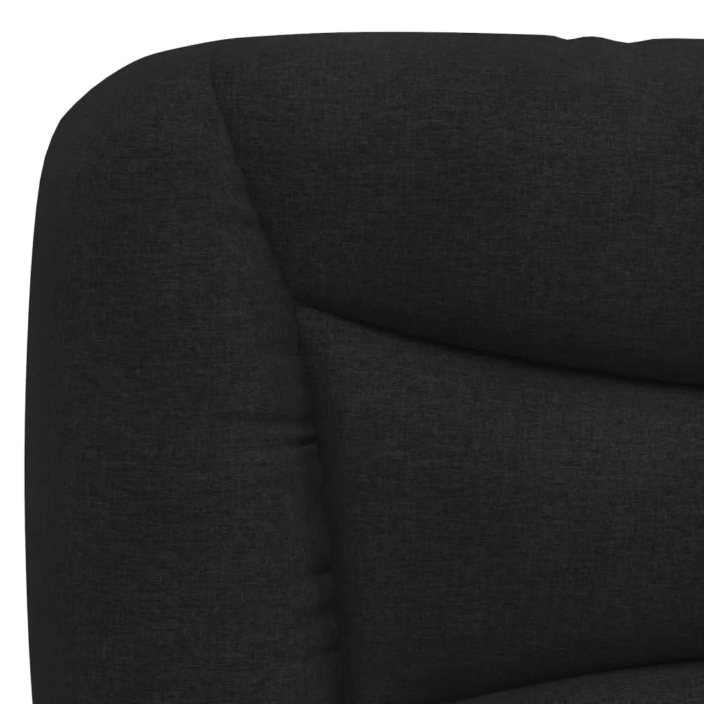 Letto con Materasso Hvar Nero 200x200 cm in Tessuto