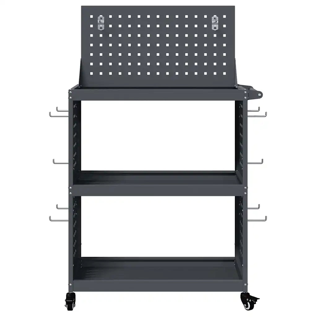 Carrello per Attrezzi con ruota Antracite 65 x 35 x 111 cm 874548