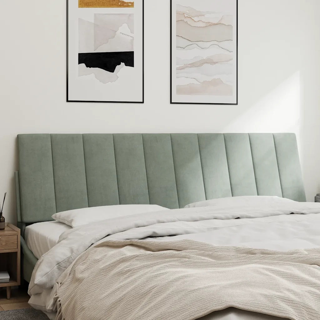 Cuscino Testiera Hanko Grigio Chiaro 180 cm in Velluto 374681