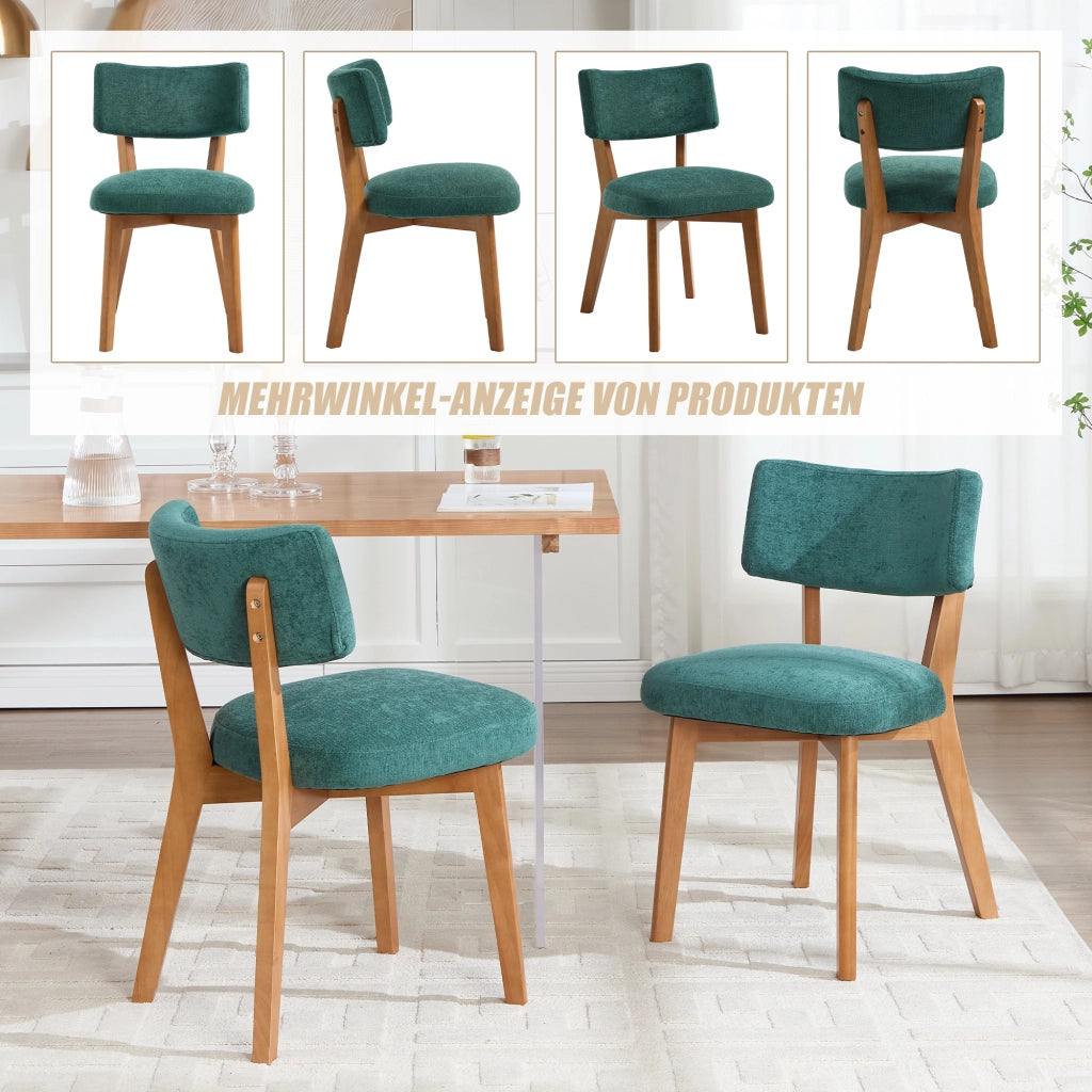 SEDIA da pranzo Set da 2 pezzi 54,5x47x77 cm Legno Verde