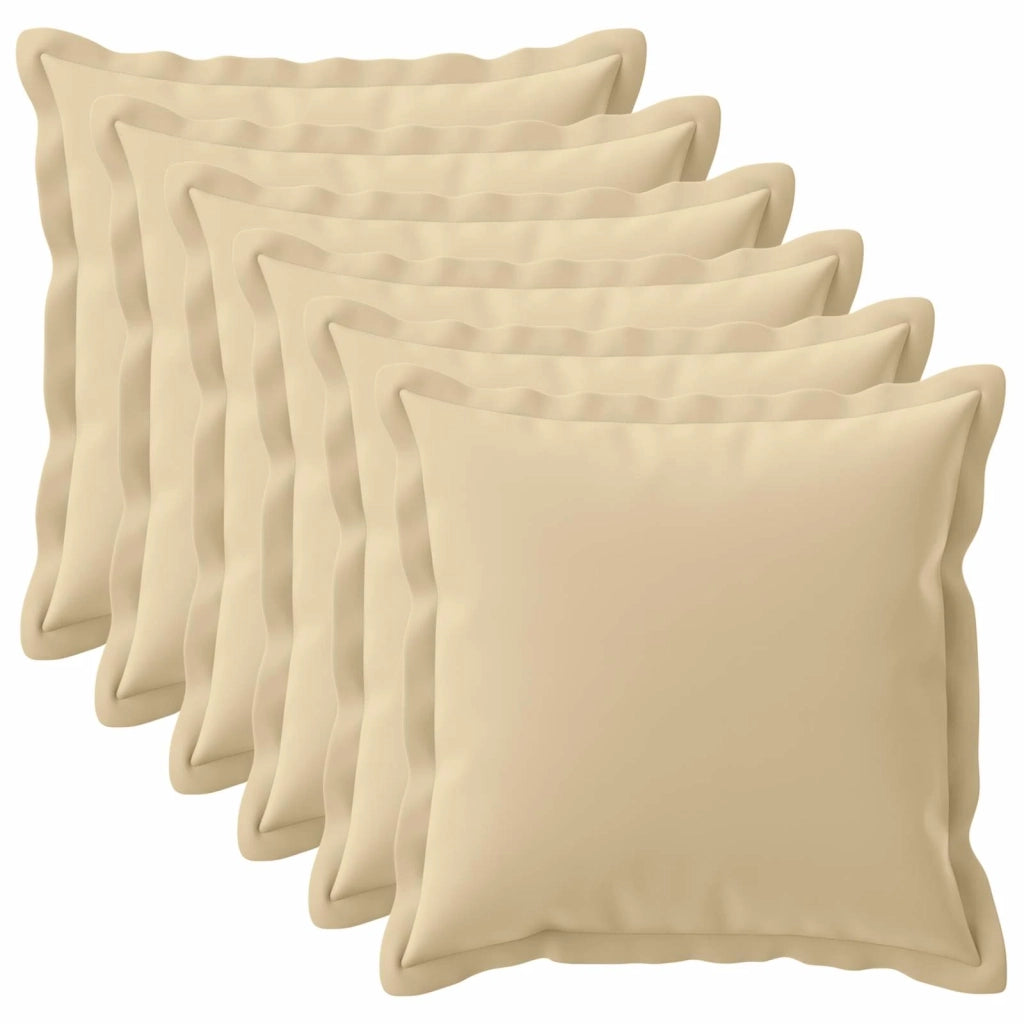 Federa 6 pcs HOUTEN Beige 80 x 80 cm Poliestere 921712