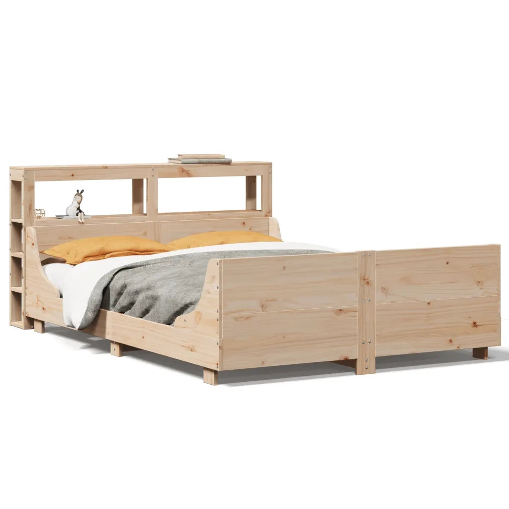 Letto senza Materasso-Struttura Letto 160x200 cm in Legno Massello di Pino 405521