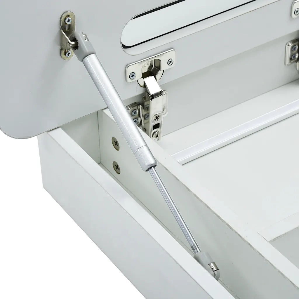 Armadietto Bagno con Specchio e LED-Mobiletto a specchio 80x9,5x55 cm