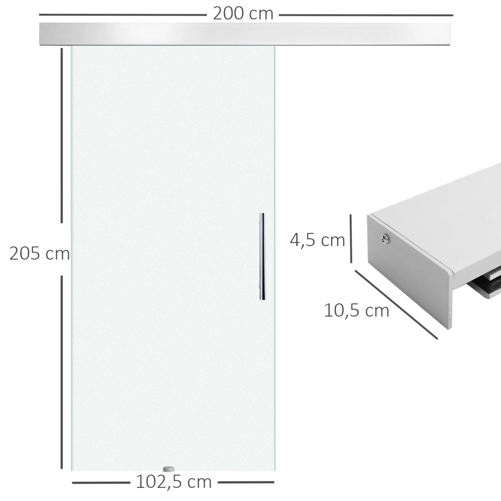 Porta scorrevole a vetro ¨C Minimal ¨C 102.5x205 cm