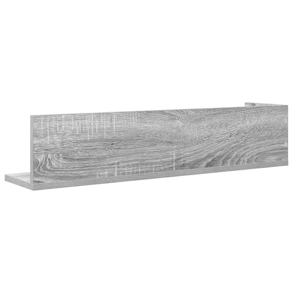 2 pz Mensole a Parete | Scaffale Parete | Ripiano a parete Grigio Sonoma 75x16,5x16,5cm in Truciolato