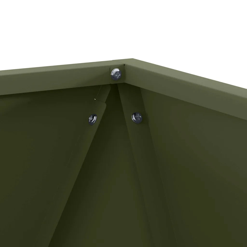 Fioriera Verde oliva 40 x 40 x 40 cm Acciaio 883828