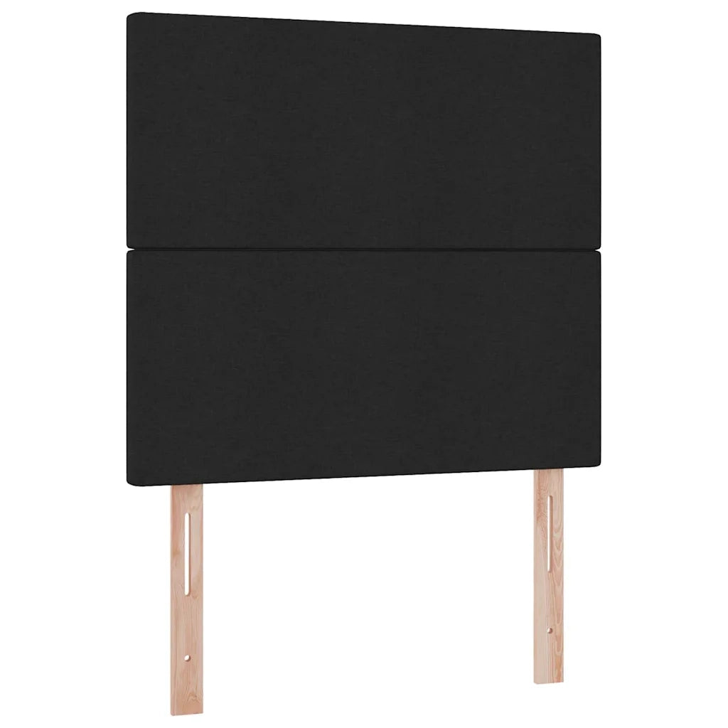 Letto con contenitore e LED con led Nero 90 x 190 cm Poliestere 3372323