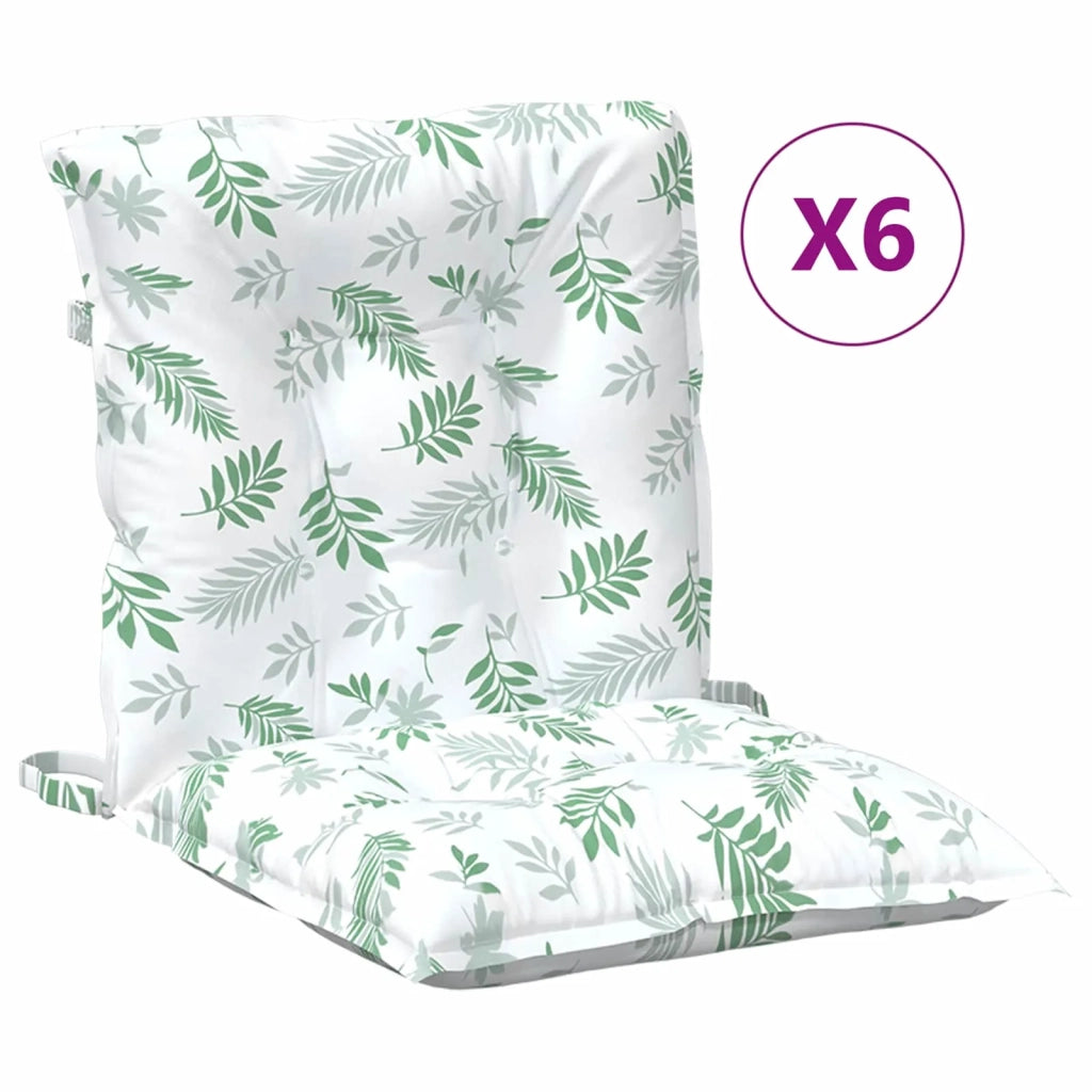 Cuscino da Esterno 6 pcs Bianco 100 x 50 x 7 cm Tessuto 377727