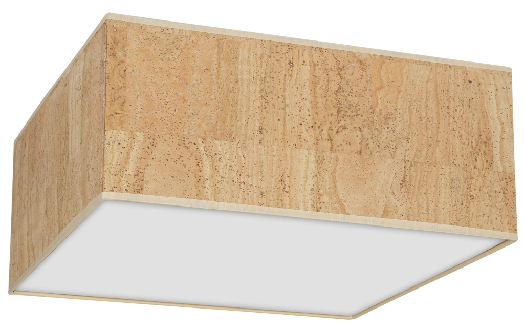 Plafoniera quadrata Milagro CORK 3xE27 sughero 50cm