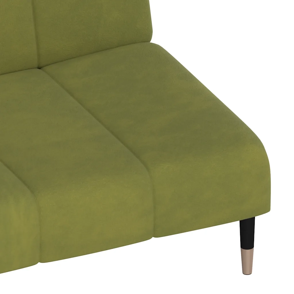 Divano letto | Sof¨¤ letto | Letto singolo a 2 Posti Verde Chiaro in Velluto