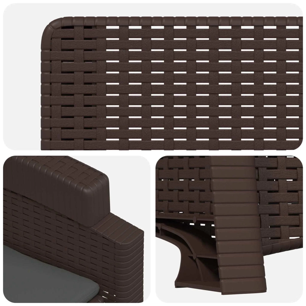 Sedia da giardino reclinabile effetto rattan 8012005