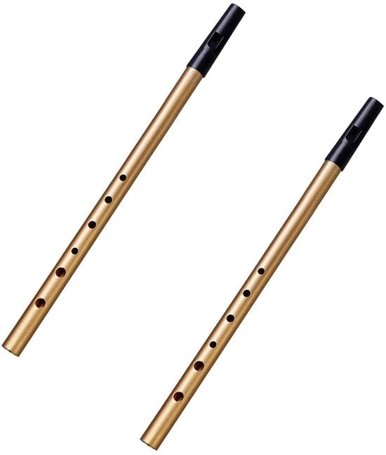 Set di Flauto di Latta da 2 pezzi - Flauto di Latta in Alluminio - Flauto di Latta a 6 fori - Chiave D - Leggero e Sostenibile - Flauto di Latta