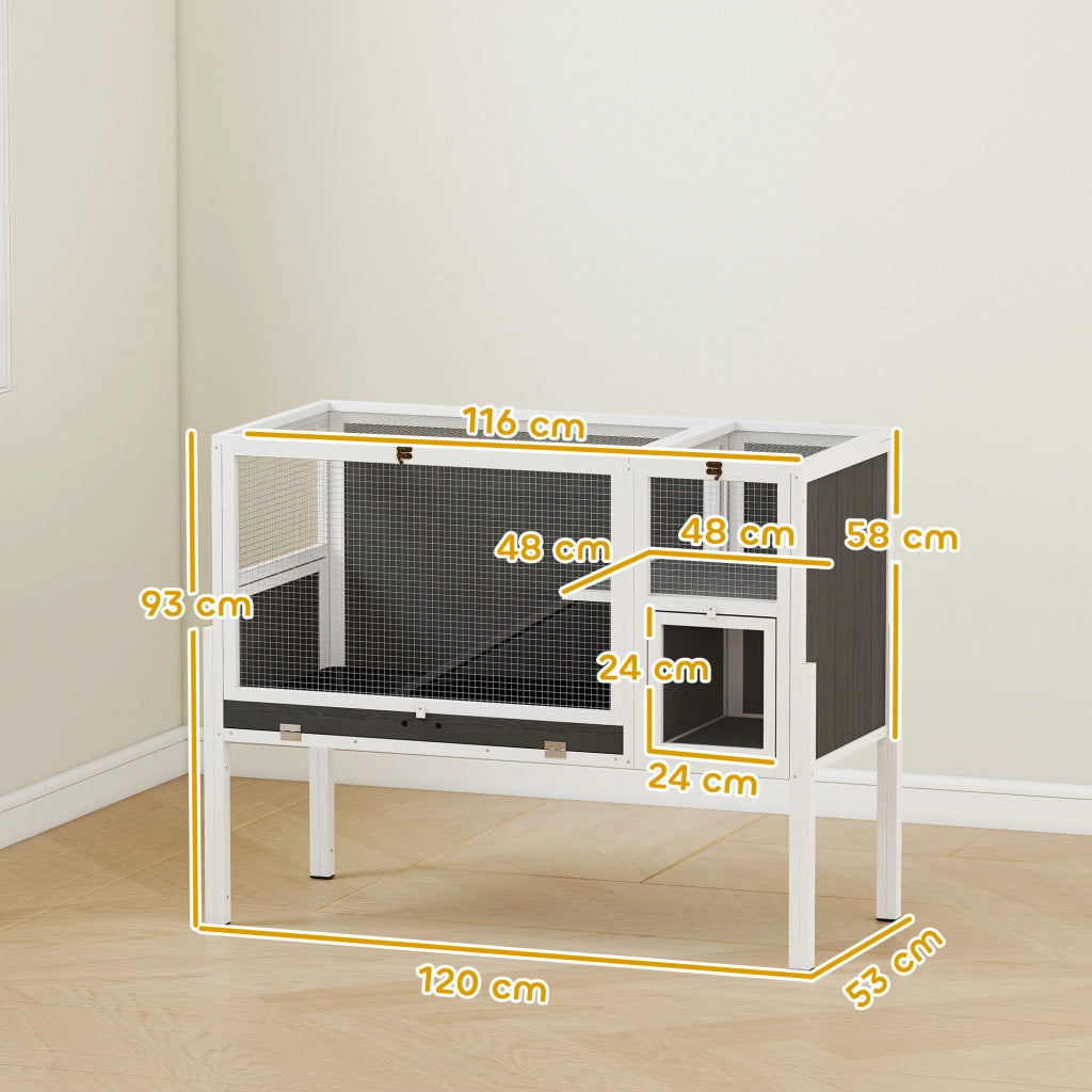 Gabbia per Conigli e Criceti da Interno ¨C zephmum ¨C Grigio