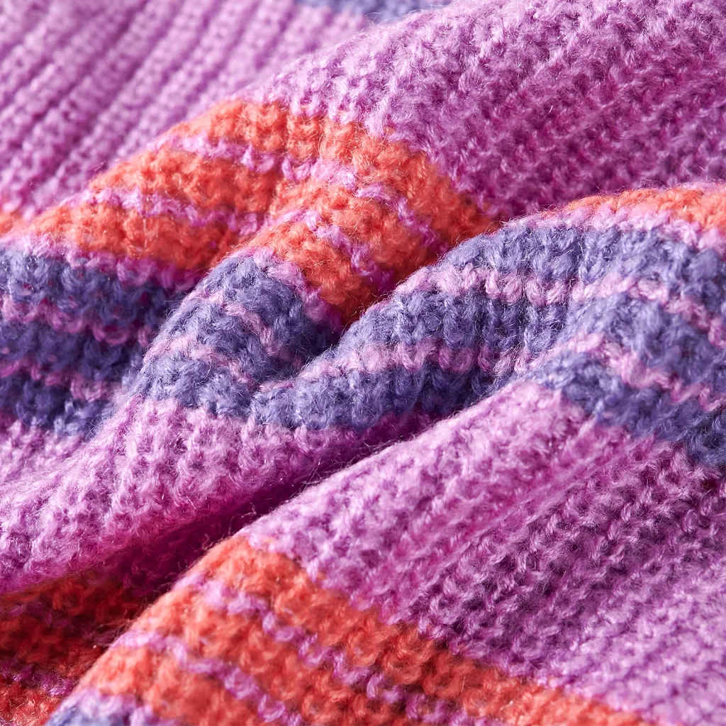 Maglione per Bambini Lavorato a Maglia Lilla e Rosa 140 14538