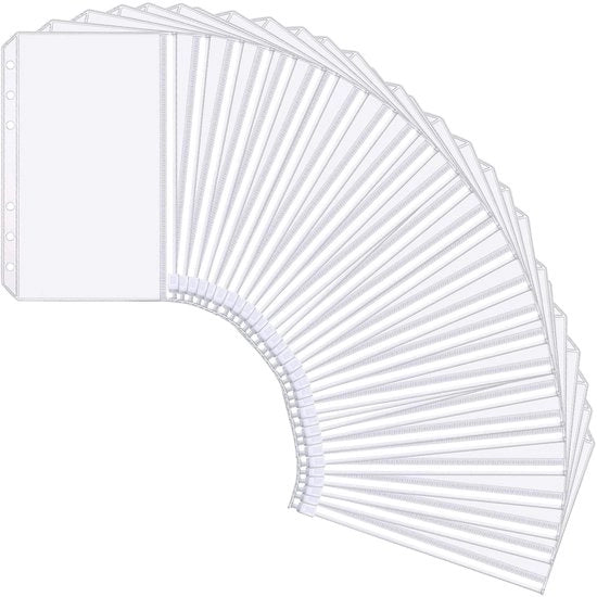Enveloppe A6 - 30 Unità - Enveloppe Acquaparante - Cassetta di Plastica con Chiusura a Ritaglio - Contenitori Economici - Custodia Documenti - Cartellone Documenti