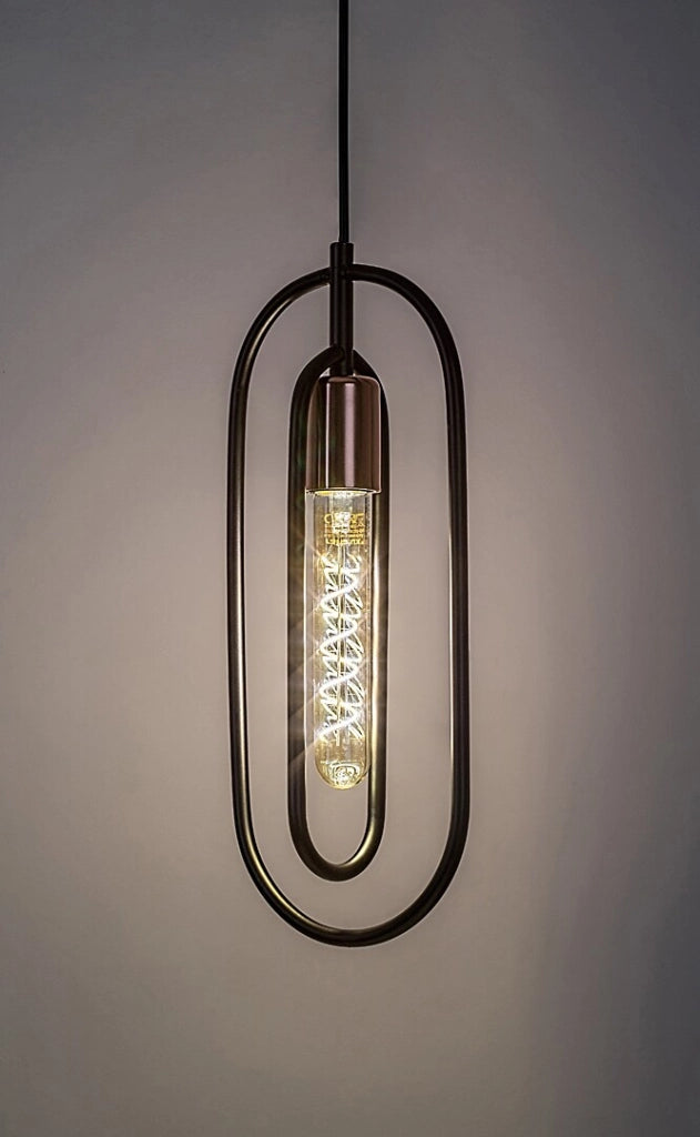 Lampada a sospensione moderna nera E27 Rovier Rabalux