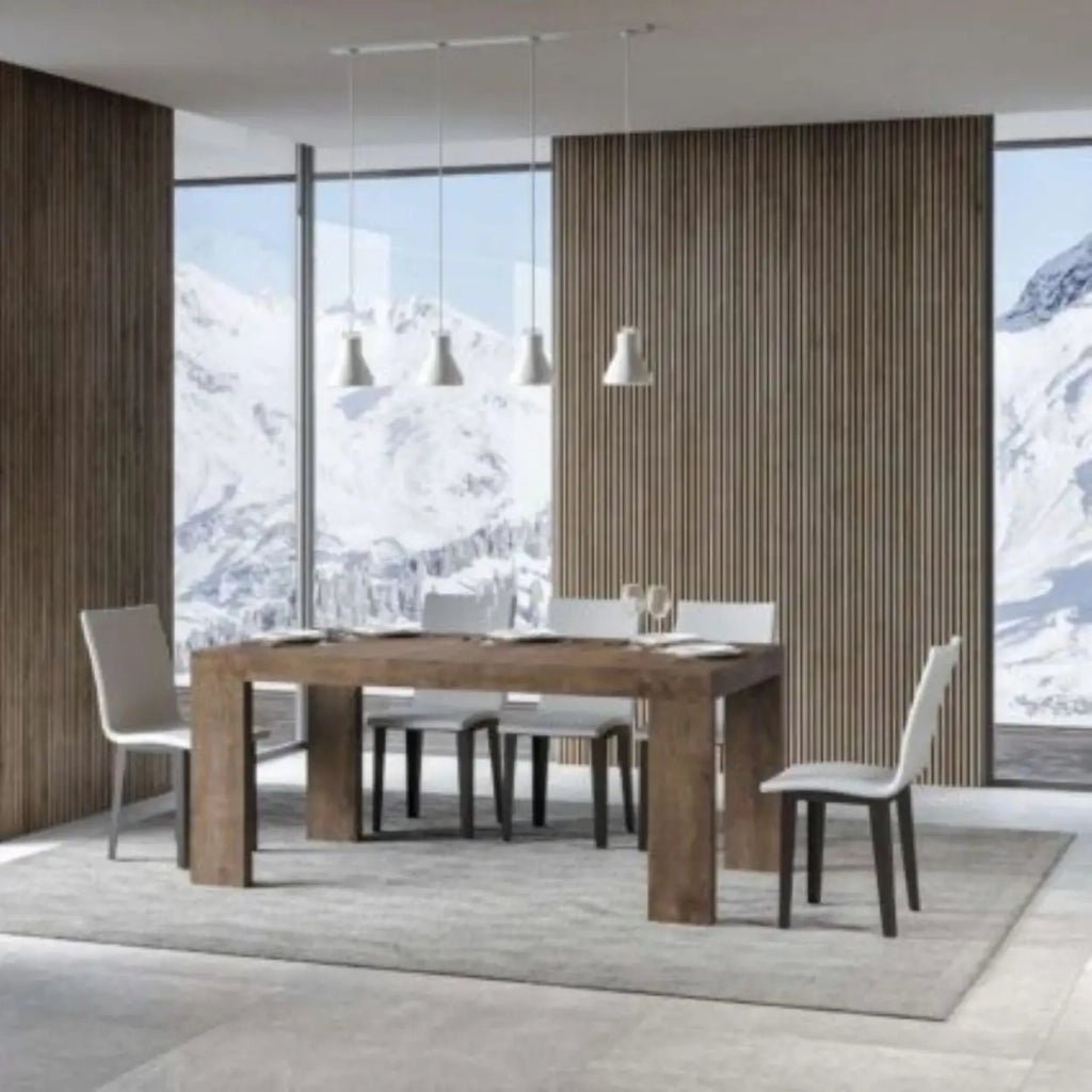 Tavolo allungabile 200/304x90 cm Roxell colore noce