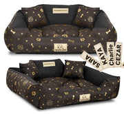 AIO FACTORY 100x75 cm KINGDOG Cuccia per cani impermeabile personalizzabile Golden Bones