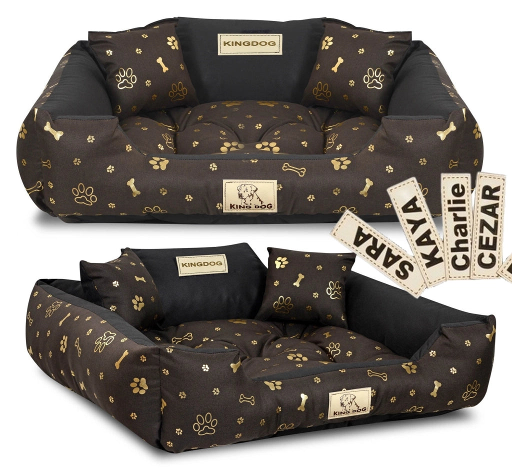 AIO FACTORY 100x75 cm KINGDOG Cuccia per cani impermeabile personalizzabile Golden Bones
