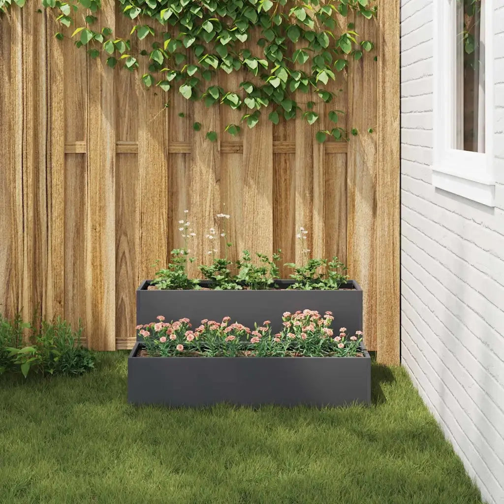 Vaso da giardino Antracite 100 x 60 x 45 cm 865871