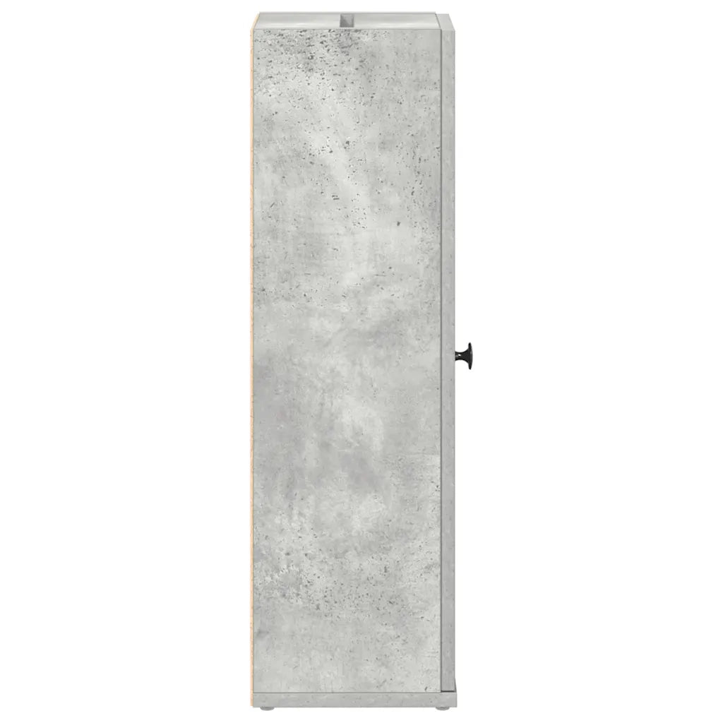 Mobile da Bagno | Armadio da bagno con Portarotolo Grigio Cemento 20,5x22x72 cm