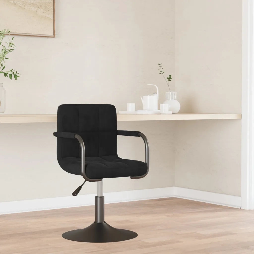 Sedia da Pranzo Nera in Velluto 3087938