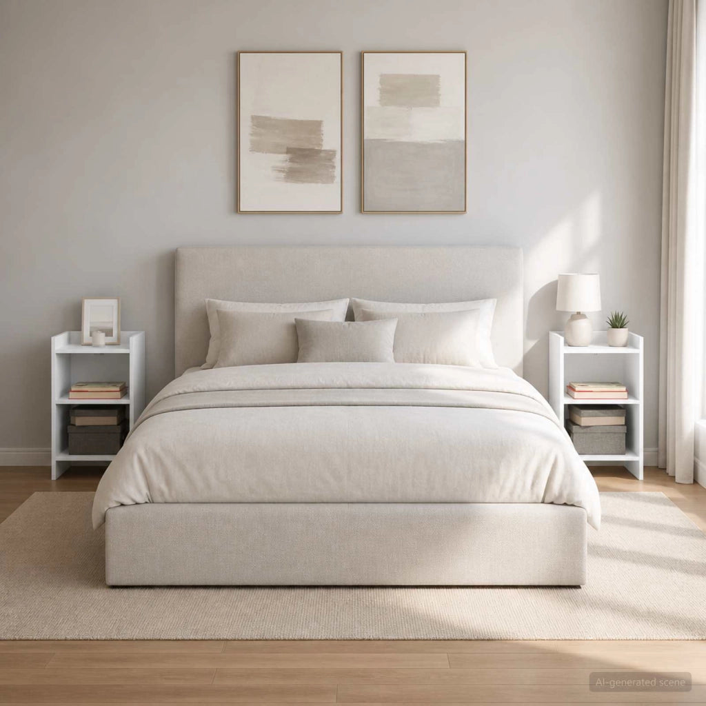 Comodini 2 pz Bianco 40 x 30 x 60 cm Legno ingegnerizzato 8010996