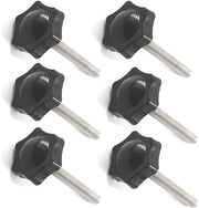 Maniglia a Manopola 38mm - Vite di Regolazione - Filo M10 - Acciaio Inossidabile - Plastica - Duraturo e Facile da Installare - Manopola a Vite