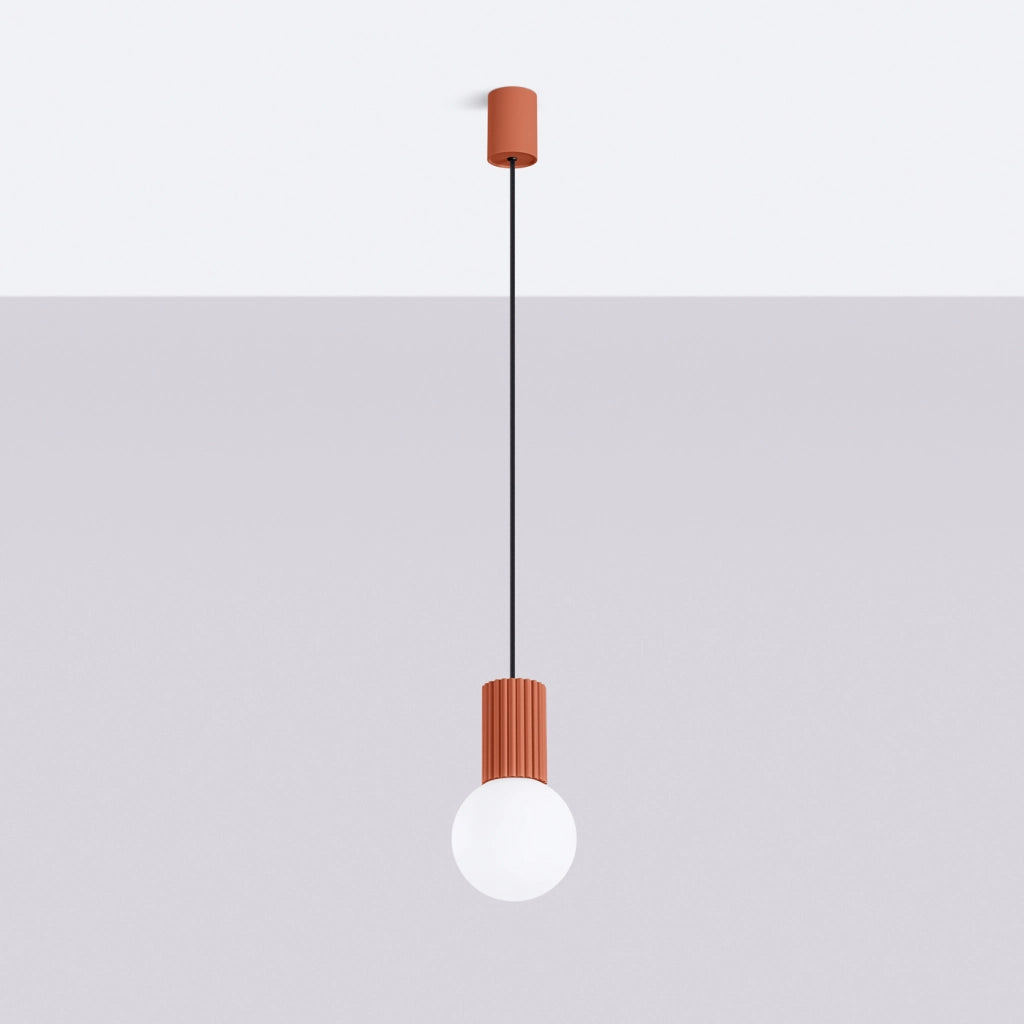 Lampada a sospensione HALO 1 rosso ocra