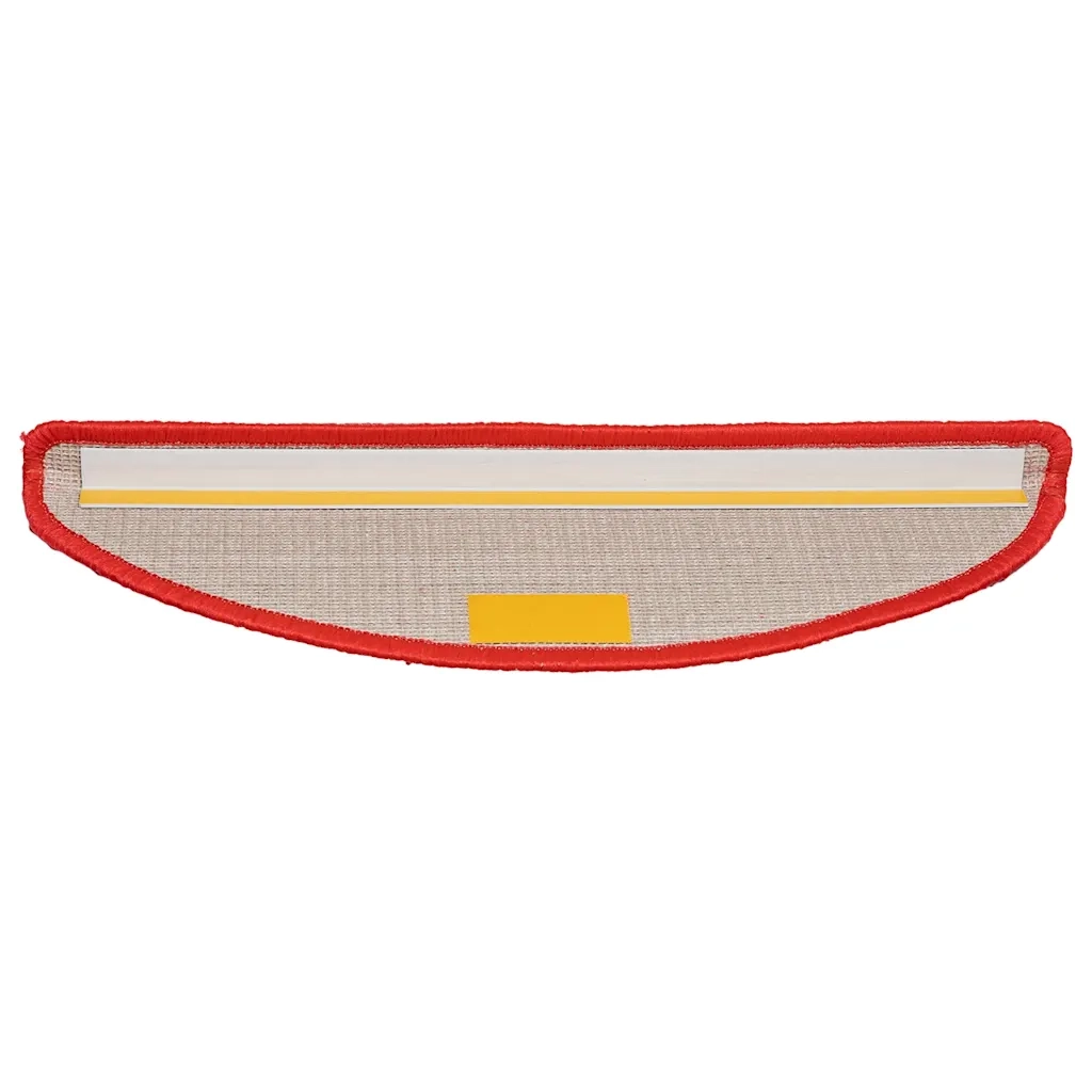 Tappetini per scale 20 pz 56x17x3 cm rossi semicircolari 3365844