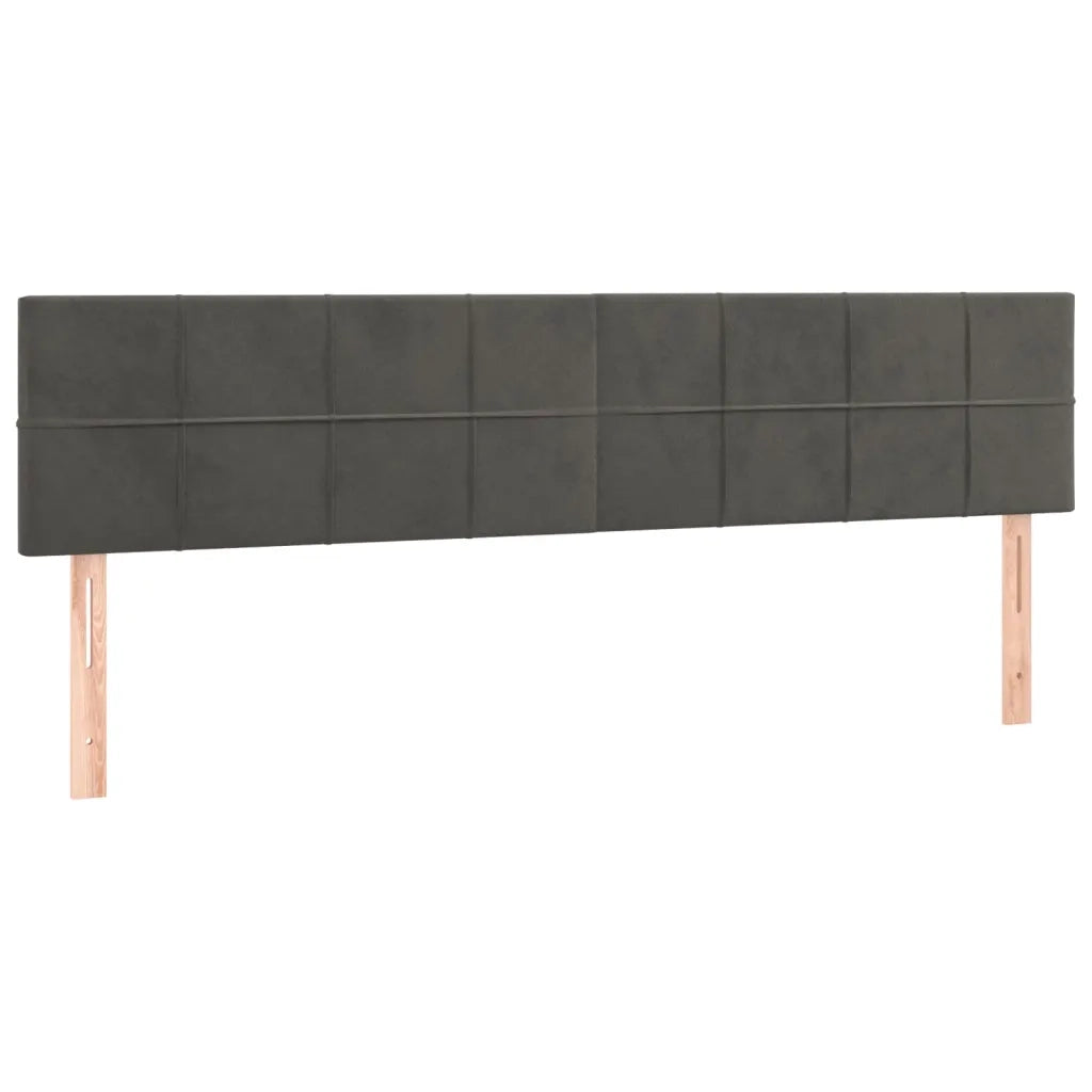 Letto a Molle con Materasso e LED Grigio Scuro 200x200 cm