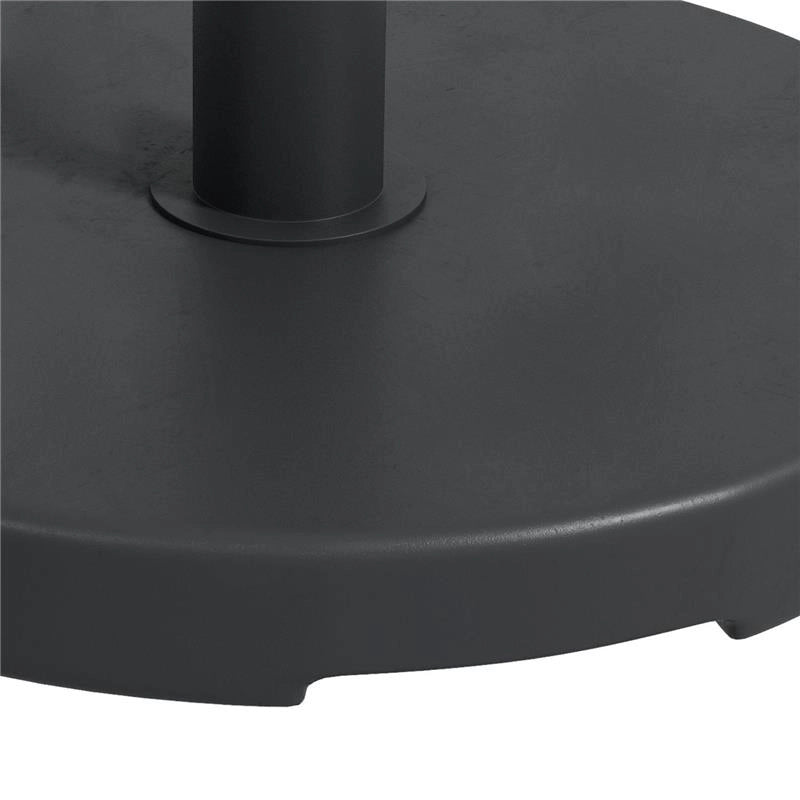 BASE PER OMBRELLONE DA 15 KG ROTONDA PER PALI DA 24-38 MM PLASTICA E CEMENTO 46.5 CM NERO