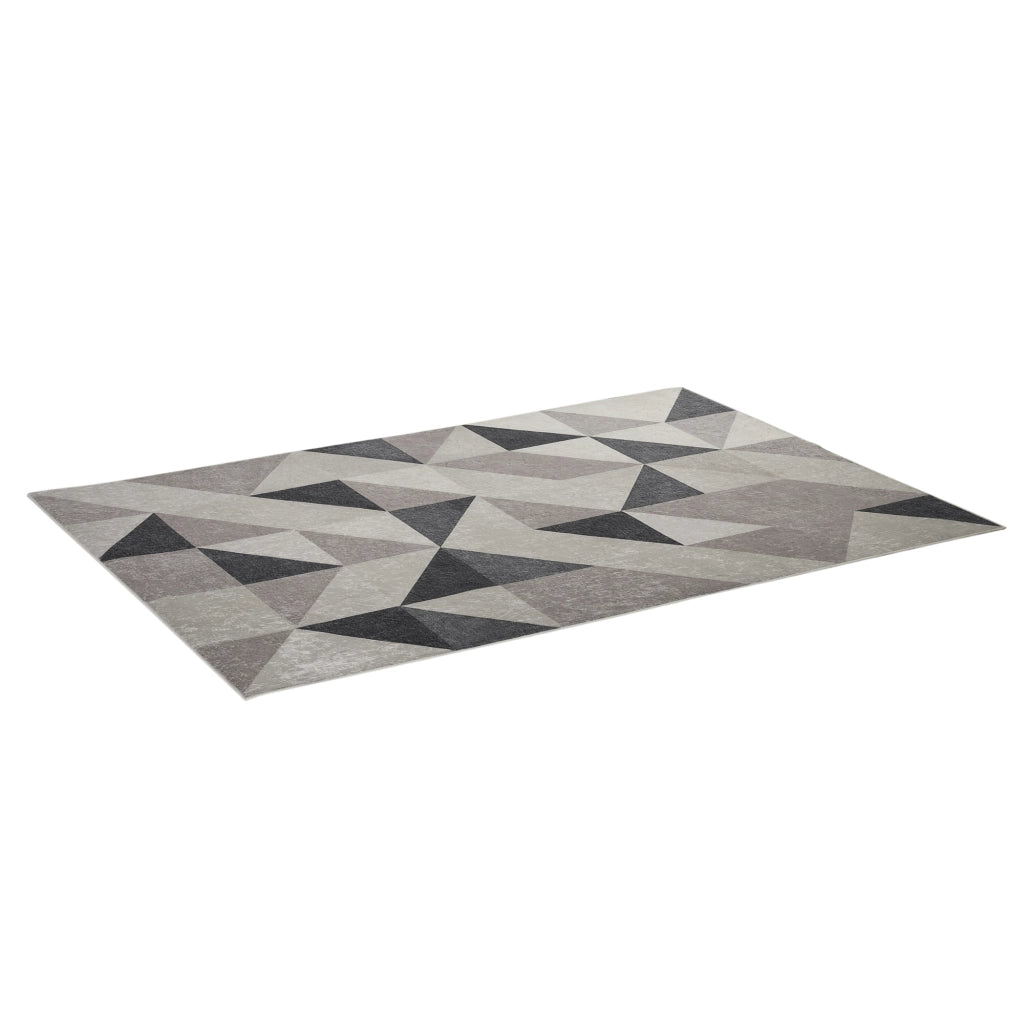 Tappeto Moderno Velluto Geometrico ¨C Zephmum ¨C Grigio 230x160 cm