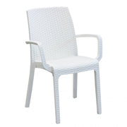 Sedia indiana 57x59x86 h cm in Wicker Bianco