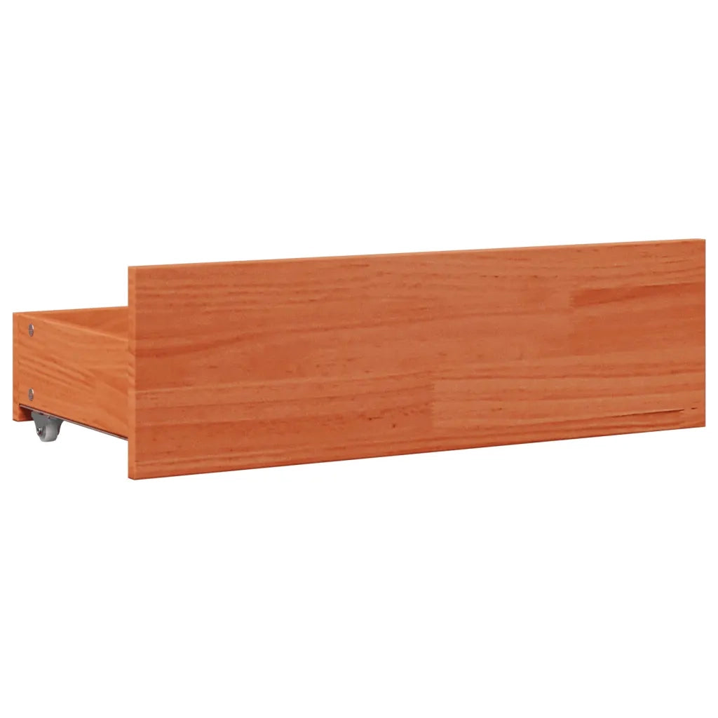 Letto matrimoniale | Letto per adulti | Giroletto senza Materasso con Cassetti Marrone Cera 120x190 cm
