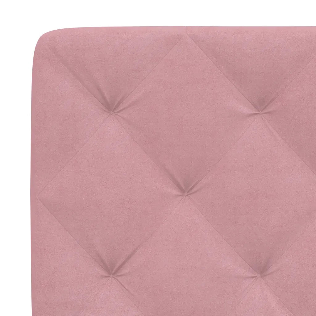 Letto matrimoniale | Letto per adulti | Giroletto con LED senza Materasso Rosa 180x200 cm in Velluto