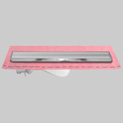 CANALETTA PER DOCCIA A SCOMPARSA CON GUAINA  Kit cm 55  guaina 1 m  ²     STAMPLAST