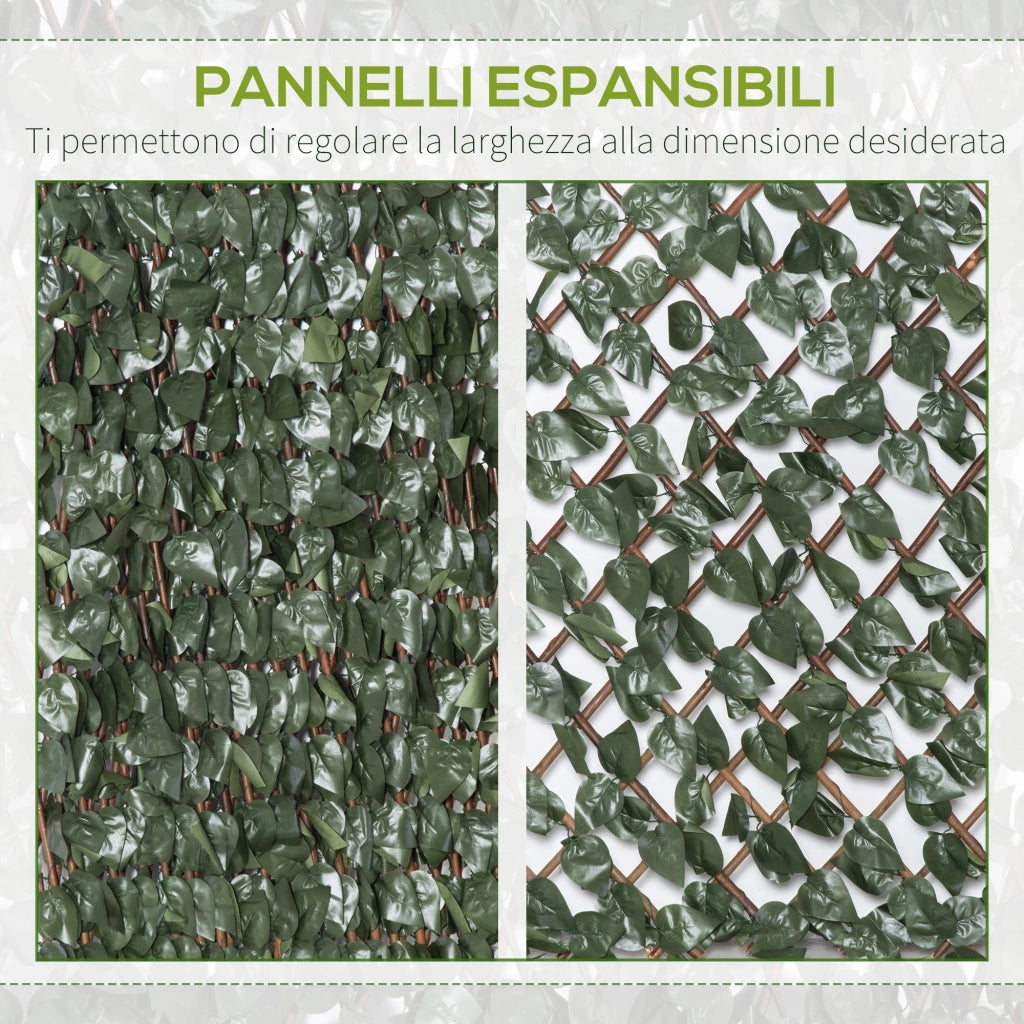 Siepe Artificiale per Balcone ¨C zephmum ¨C Verde 200x100cm
