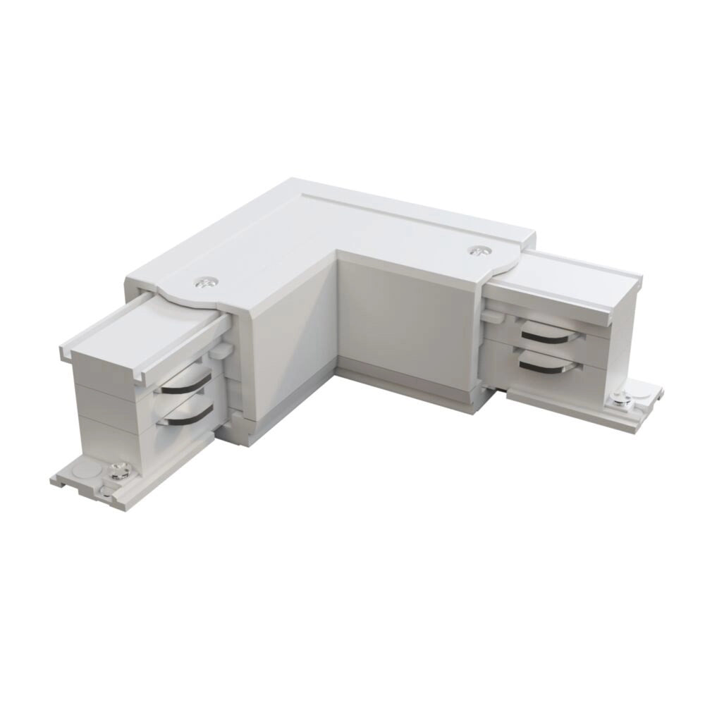 Connettore Angolare Sinistro Plastica Bianco