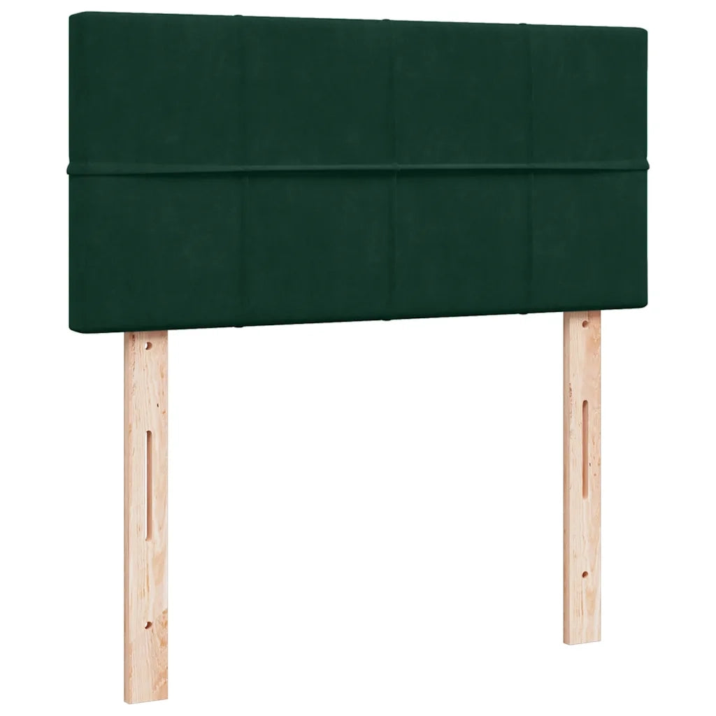 Giroletto a Molle con Materasso Verde Scuro 80x200 cm Velluto 3288465