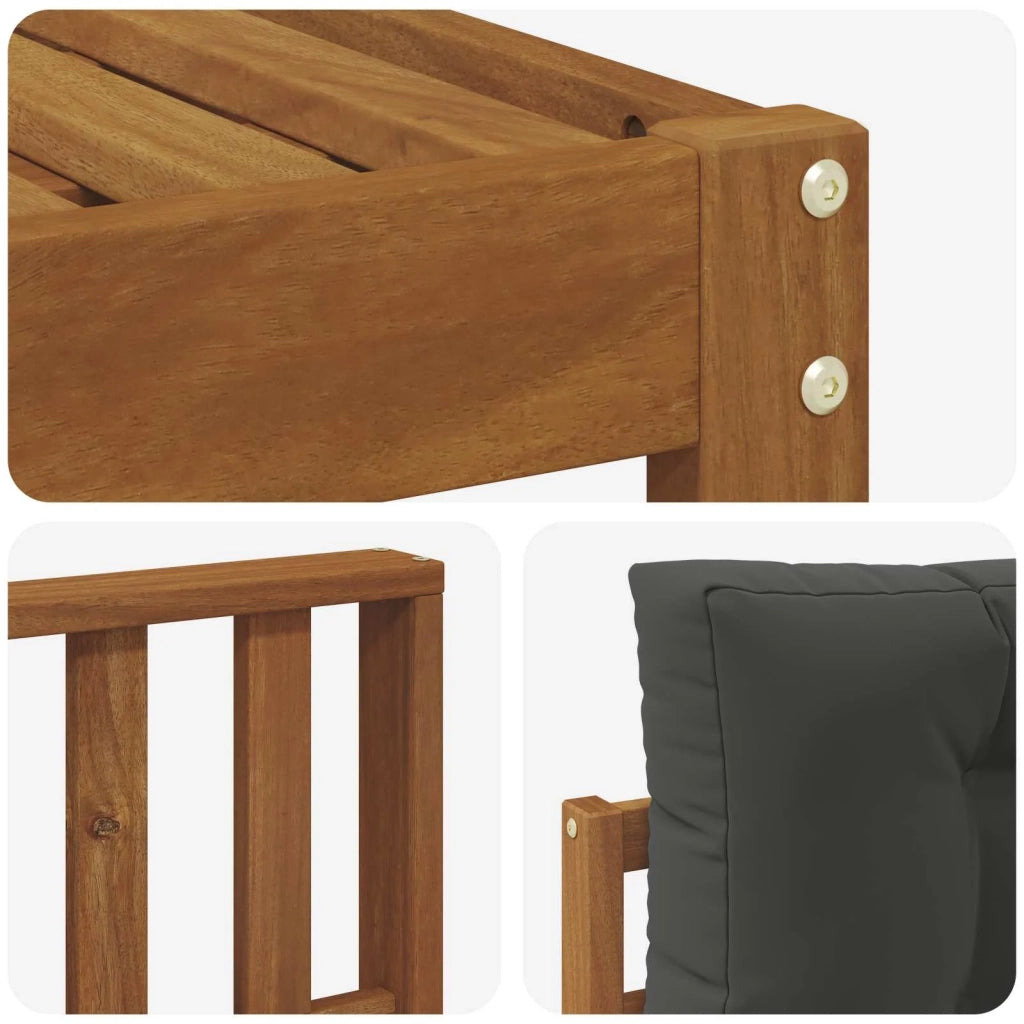 Set di divani da esterno con cuscino 6 pcs Naturale e Antracite 3367960