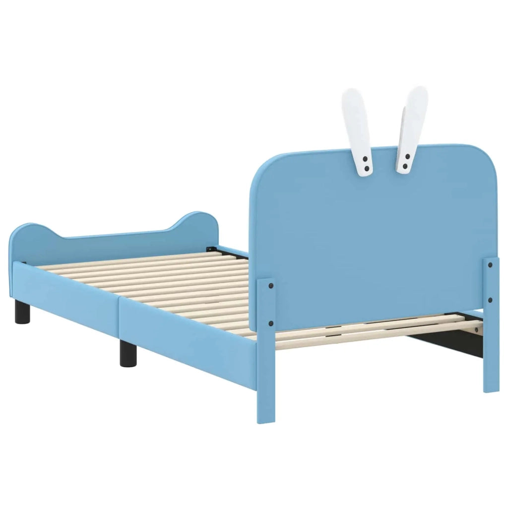 Struttura letto bambini con testata Blu 90 x 190 cm PU