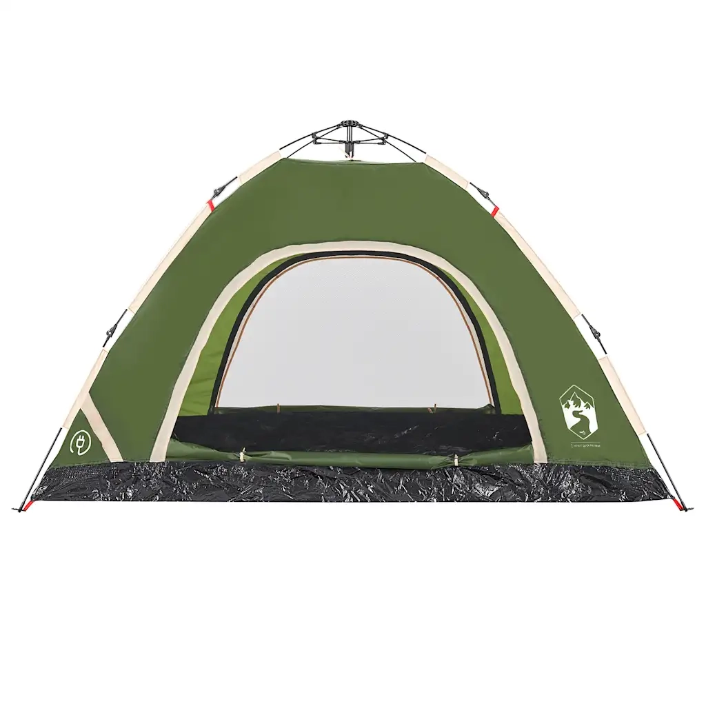 Tenda da Campeggio 4 Persone-Tenda per Escursionismo Verde a Rilascio Rapido