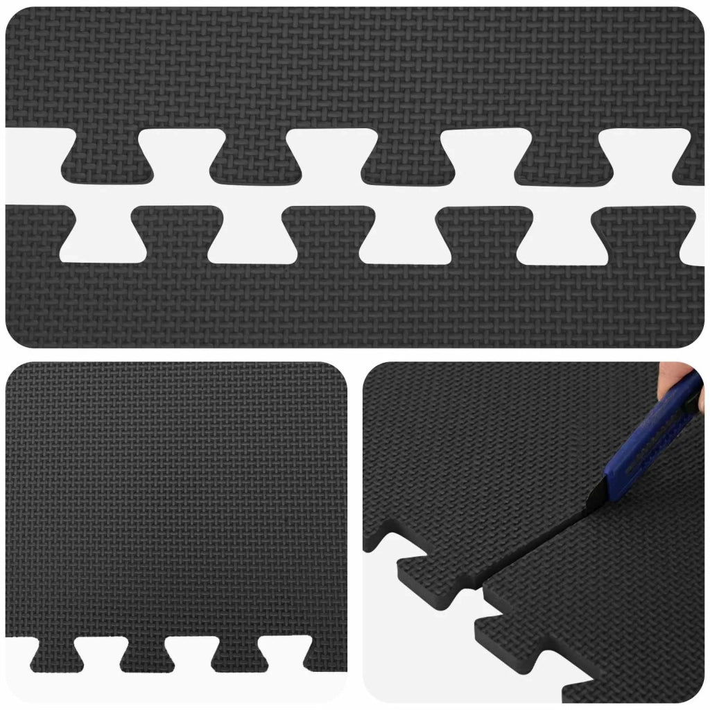 Tappeti 40 pcs Nero 14,4 m² Schiuma EVA 42040724