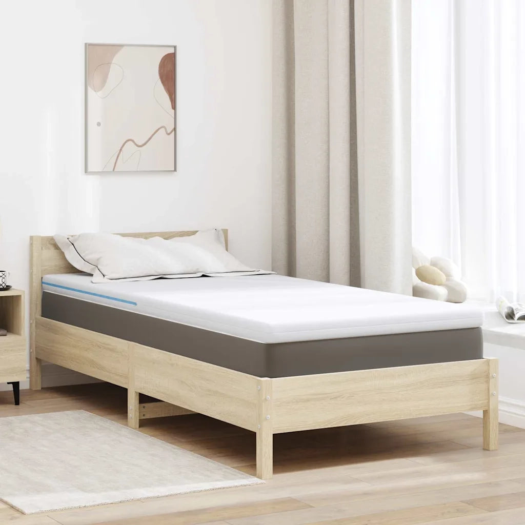Topper per materasso Bianco 90 x 190 cm Tessuto Jacquard 4106277