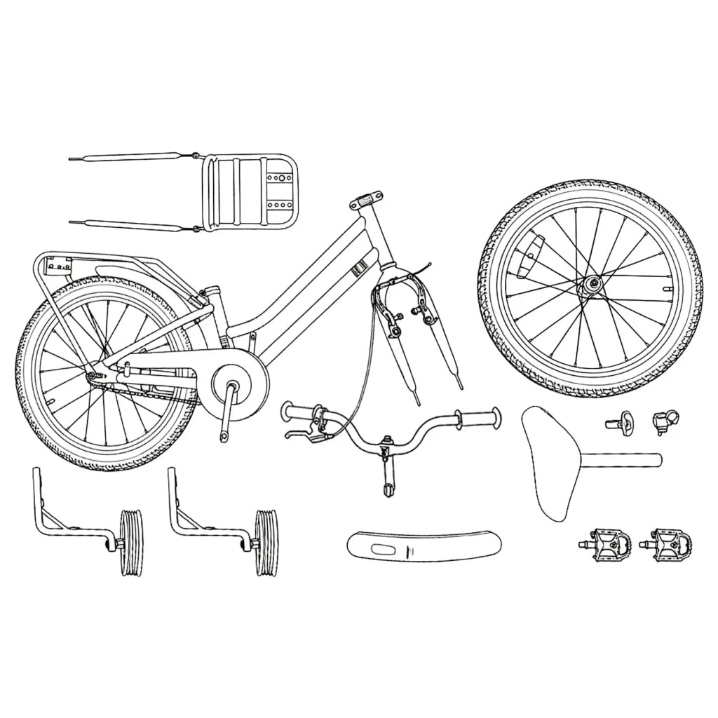 Bicicletta per Bambini 14 Pollici per bambini da 3 a 5 anni 42009272